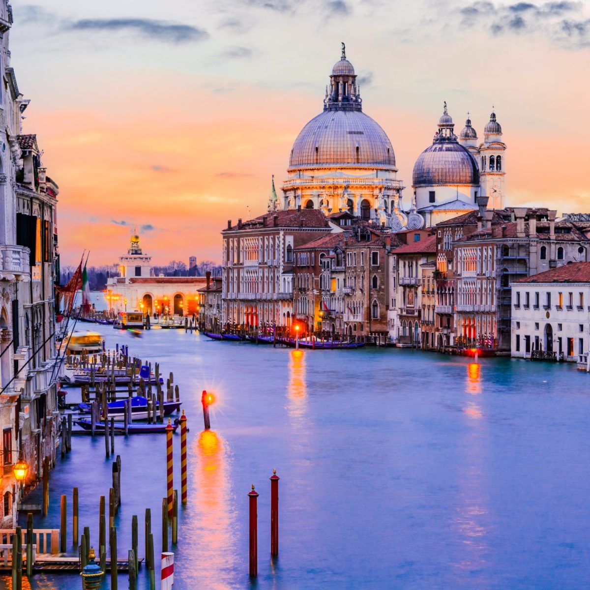 Venice,,Italy.,Gorgeous,View,Of,The,Grand,Canal,And,Basilica